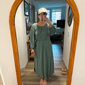 Seafoam Green Free People Beach Midi Dress with Slits